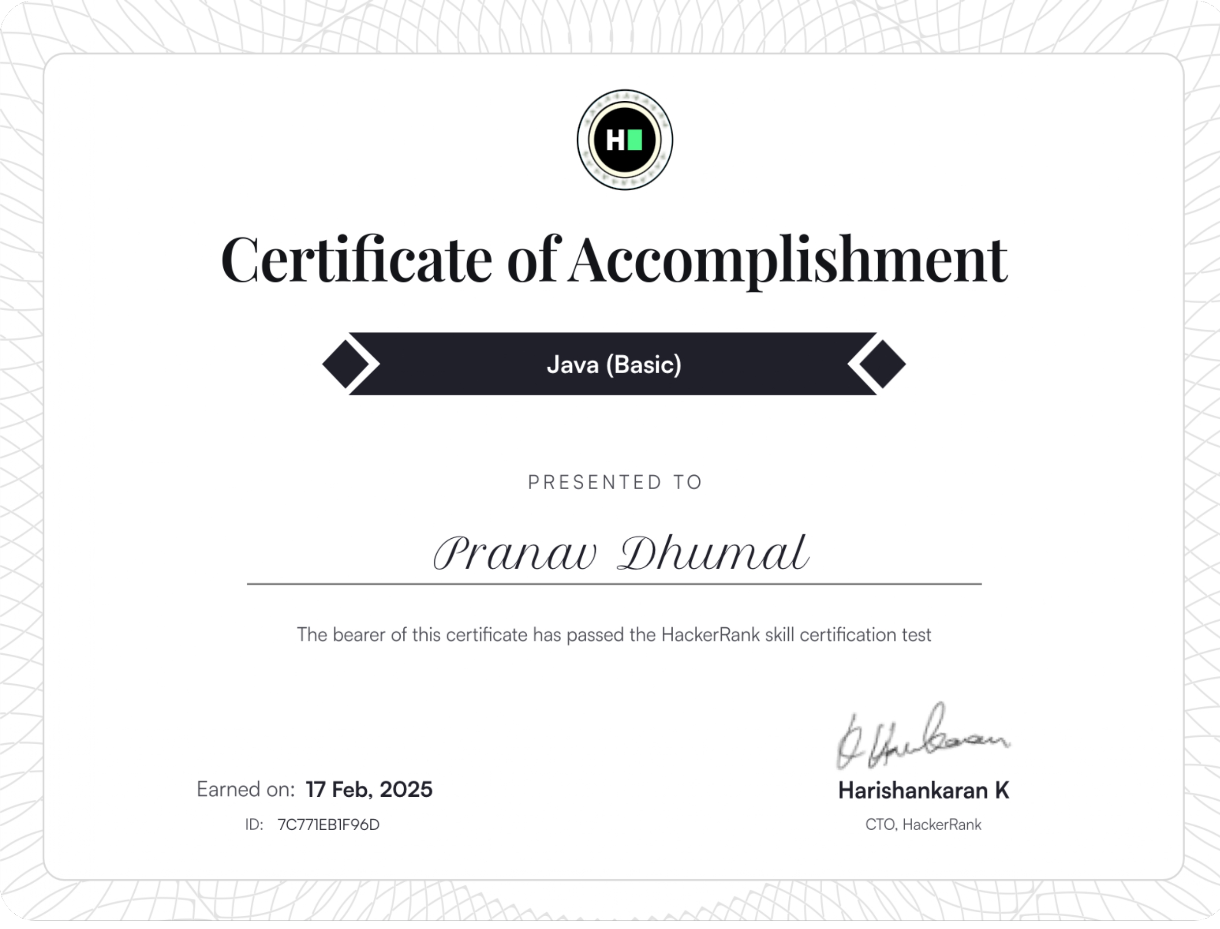 Certificate 1
